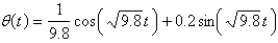 <strong>The figure shows a pendulum with length L and the angle from the vertical to the pendulum. It can be shown that , as a function of time, satisfies the nonlinear differential equation where we can use the linear approximation </strong> A) B) C) D) E)