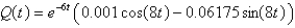<strong>A series circuit consists of a resistor , an inductor with , a capacitor with , and a generator producing a voltage of If the initial charge is and the initial current is 0, find the charge at time t.</strong> A) B) C) D) E)