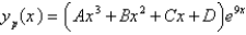 <strong>Find a trial solution for the method of undetermined coefficients. Do not determine the coefficients. </strong> A) B) C) D) E)