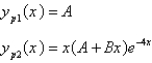 <strong>Find a trial solution for the method of undetermined coefficients. Do not determine the coefficients. </strong> A) B) C) D) E)