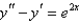 Solve the differential equation using the method of variation of parameters.