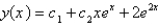 <strong>Solve the differential equation using the method of variation of parameters. </strong> A) B) C) D) E)