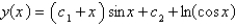 <strong>Solve the differential equation using the method of variation of parameters. </strong> A) B) C) D) E)