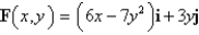 Use Green's Theorem to find the work done by the force in moving a particle in the positive direction once around the triangle with vertices , , and .