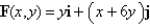 Find a function f such that and use it to evaluate along the given curve C. C is the upper semicircle that starts at (1, 2) and ends at (5, 2).