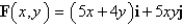Find the work done by the force field F on a particle that moves along the curve C. ; ,