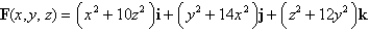 Calculate the work done by the force field when a particle moves under its influence around the edge of the part of the sphere that lies in the first octant, in a counterclockwise direction as viewed from above.