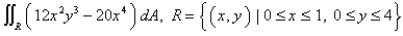 Calculate the double integral.  
