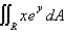 Evaluate the double integral   , where   is the triangular region with vertices     and   .