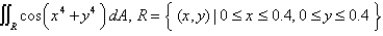 Use the Midpoint Rule with four squares of equal size to estimate the double integral.