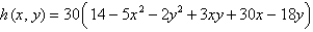 <strong>The height of a hill (in feet) is given by where x is the distance (in miles) east and y is the distance (in miles) north of your cabin. If you are at a point on the hill 1 mile north and 1 mile east of your cabin, what is the rate of change of the height of the hill (a) in a northerly direction and (b) in an easterly direction?</strong> A)(a) 570 ft/mi, (b) 690 ft/mi B)(a) -570 ft/mi, (b) 690 ft/mi C)(a) 690 ft/mi, (b) 570 ft/mi D)(a) 690 ft/mi, (b) -570 ft/mi