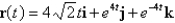 A particle moves with position function . Find the acceleration of the particle.