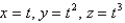 Find equations of the normal plane to at the point (2, 4, 8).
