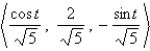 <strong>Find the unit tangent vector . </strong> A) B) C) D) E)