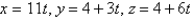 <strong>Find parametric equations for the tangent line to the curve with the given parametric equations at the specified point. </strong> A) B) C) D) E)