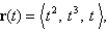 Sketch the curve of the vector function     and indicate the orientation of the curve.