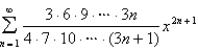 Find the radius of convergence and the interval of convergence of the power series.