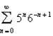 Determine whether the geometric series converges or diverges. If it converges, find its sum.
