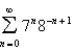Determine whether the geometric series converges or diverges. If it converges, find its sum.