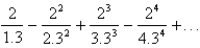 Find the sum of the series.  