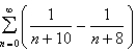 Find the partial sum of the telescoping series, and use it to determine whether the series converges or diverges. If it converges, find its sum.