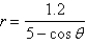 <strong>Write a polar equation in r and \theta of an ellipse with the focus at the origin, with the eccentricity and vertex at .</strong> A) B) C) D) E)