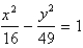 <strong>Find an equation of the hyperbola centered at the origin that satisfies the given condition. Vertices: (± 4, 0), asymptotes: y = ± x</strong> A) B) C) D)