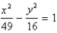 <strong>Find an equation of the hyperbola centered at the origin that satisfies the given condition. Vertices: (± 4, 0), asymptotes: y = ± x</strong> A) B) C) D)