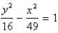 <strong>Find an equation of the hyperbola centered at the origin that satisfies the given condition. Vertices: (± 4, 0), asymptotes: y = ± x</strong> A) B) C) D)