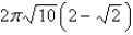 <strong>Find the surface area generated by rotating the lemniscate about the line .</strong> A) B) C) D) E)