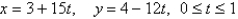 <strong>Find parametric equations to represent the line segment from .</strong> A) B) C) D) E)