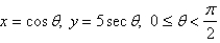 Sketch the parametric curve and eliminate the parameter to find the Cartesian equation of the curve.