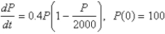 Find the solution of the initial-value problem and use it to find the population when .