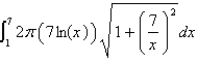 <strong>Set up, but do not evaluate, an integral for the area of the surface obtained by rotating the curve about the x-axis on the interval .</strong> A) B) C) D) E)