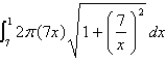 <strong>Set up, but do not evaluate, an integral for the area of the surface obtained by rotating the curve about the x-axis on the interval .</strong> A) B) C) D) E)