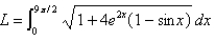 <strong>Set up, but do not evaluate, an integral for the length of the curve. </strong> A) B) C) D) E)
