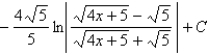 <strong>Use a table of integrals to evaluate the integral. </strong> A) B) C) D)