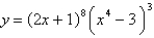 Use logarithmic differentiation to find the derivative of the function.