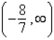 <strong>Find the domain of the function. f (x) = ln (8x + 7)</strong> A) B) C) D)