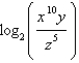 Use the properties of logarithms to expand the quantity.