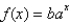 Find the exponential function   whose graph is given.  