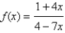 Find the inverse of the function.  