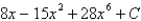 <strong>Find the indefinite integral. </strong> A) B) + 8x + C C) D) + 8x + C