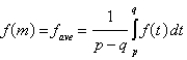 The Mean Value Theorem for Integrals says that if   is continuous on [   ,   ], then there exists a number m in [   ,   ] such that   .<div style=padding-top: 35px> 