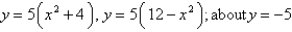 <strong>Find the volume of the solid obtained by rotating the region bounded by the given curves about the specified axis. </strong> A) B) C) D) E)None of these