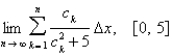 <strong>The given expression is the limit of a Riemann sum of a function f on [a, b]. Write this expression as a definite integral on [a, b].  </strong> A)   B)   C)   D)   <div style=padding-top: 35px> 