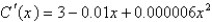 <strong>The marginal cost of manufacturing x yards of a certain fabric is in dollars per yard. Find the increase in cost if the production level is raised from yards to yards.</strong> A) B) C) D) E)