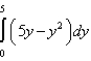 <strong>The area of the region that lies to the right of the y-axis and to the left of the parabola (the shaded region in the figure) is given by the integral . Find the area. </strong> A)6.25 B)125 C) D) E)45.6