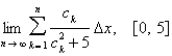 <strong>The given expression is the limit of a Riemann sum of a function f on [a, b]. Write this expression as a definite integral on [a, b].  </strong> A)   B)   C)   D)   <div style=padding-top: 35px> 
