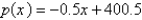 <strong>A manufacturer has been selling 1,200 television sets a week at $400 each. A market survey indicates that for each $30 rebate offered to the buyer, the number of sets sold will increase by 60 per week. Find the demand function.</strong> A) B) C) D) E)
